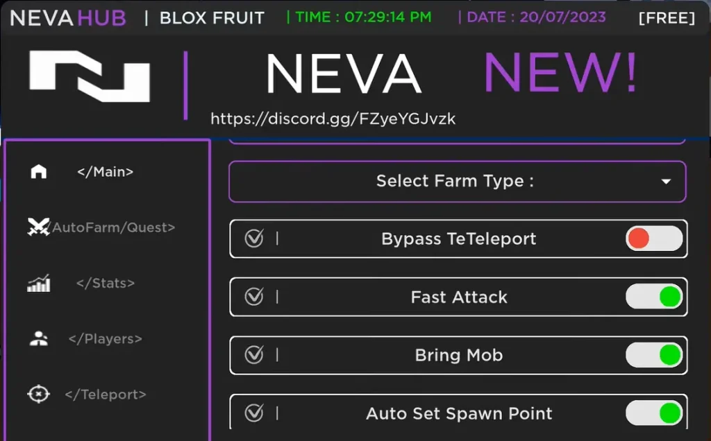 Neva Hub Script Blox Fruits Free Download
