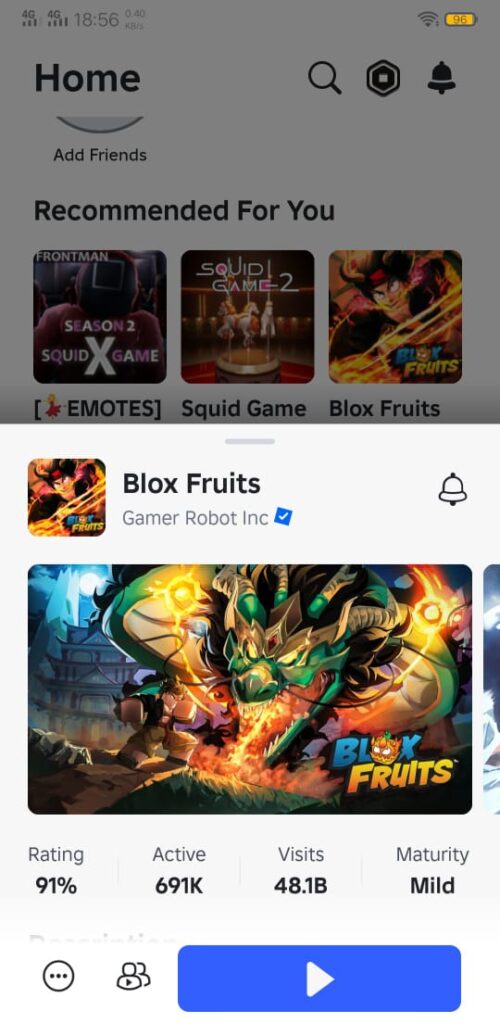 Select Game from Roblox 